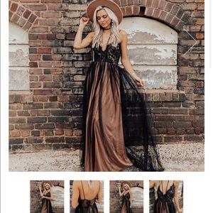 Black Lace Dress- Vallie Dress